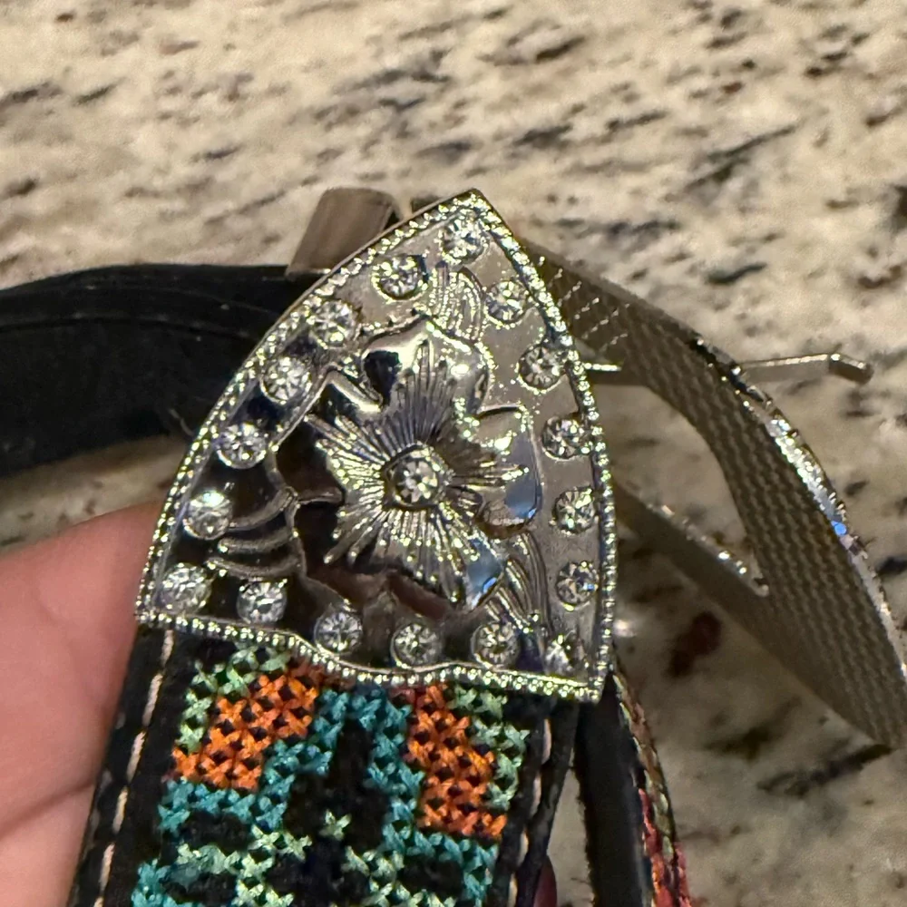 Nocona Girls Multicolor Aztec Stitched Belt